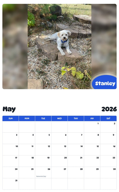 2026 - 2027 Stanley - Pawidols Pet Calendar