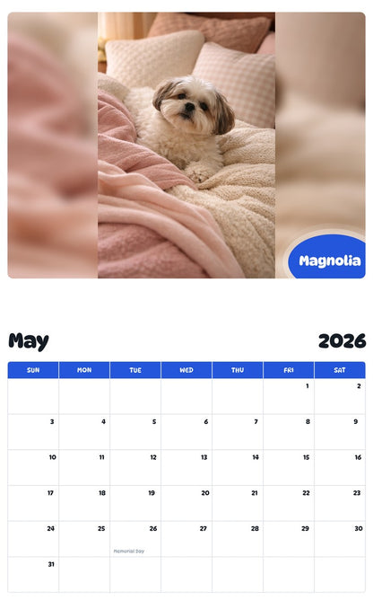 2026 - 2027 Magnolia - Pawidols Pet Calendar