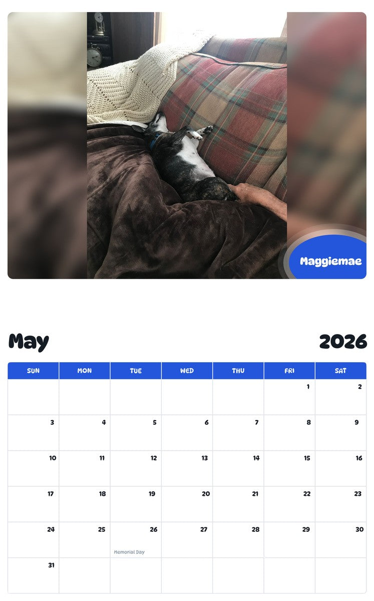 2026 - 2027 Maggiemae - Pawidols Pet Calendar