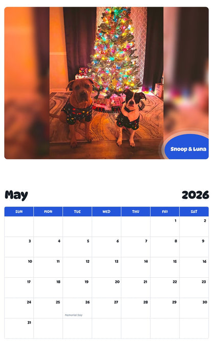 2026 - 2027 Snoop & Luna - Pawidols Pet Calendar