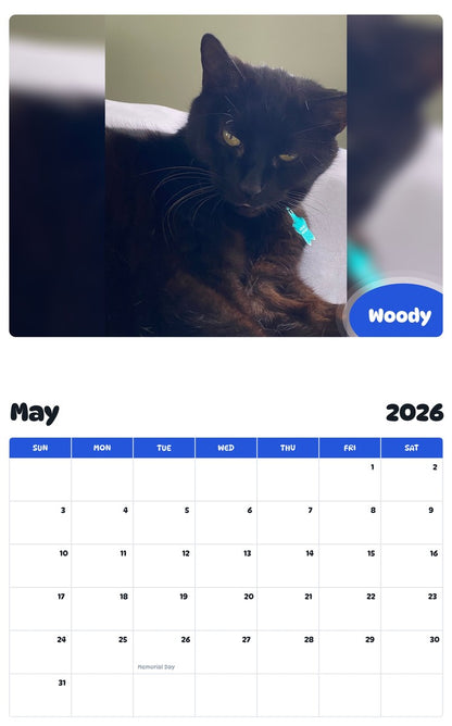 2026 - 2027 Woody - Pawidols Pet Calendar