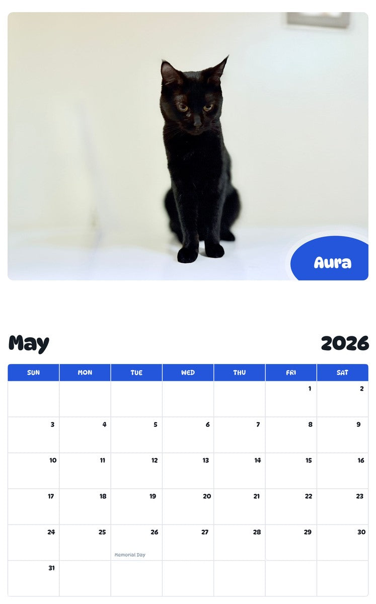2026 - 2027 Aura - Pawidols Pet Calendar