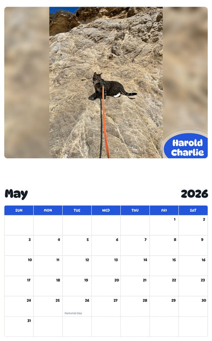 2026 - 2027 Harold Charlie - Pawidols Pet Calendar