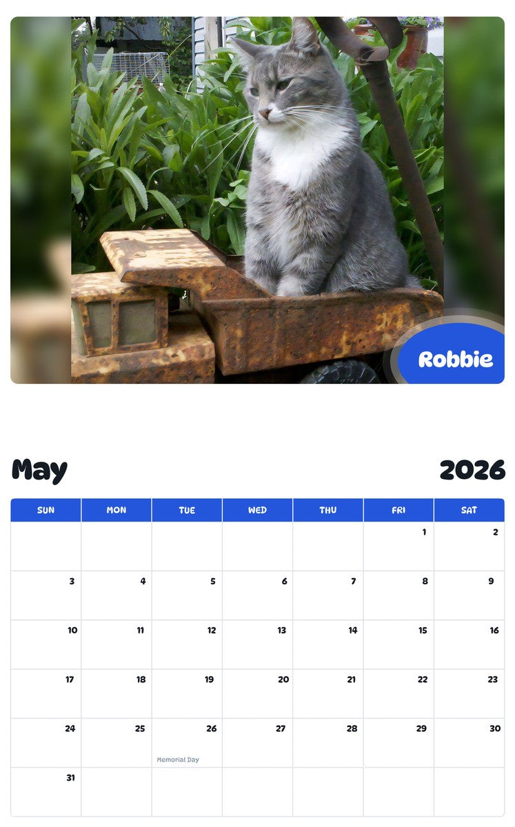2026 - 2027 Robbie - Pawidols Pet Calendar