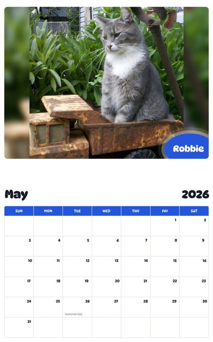 2026 - 2027 Robbie - Pawidols Pet Calendar