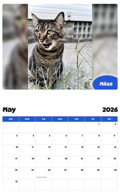 2026 - 2027 Miles - Pawidols Pet Calendar