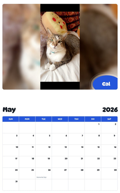 2026 - 2027 Cal - Pawidols Pet Calendar