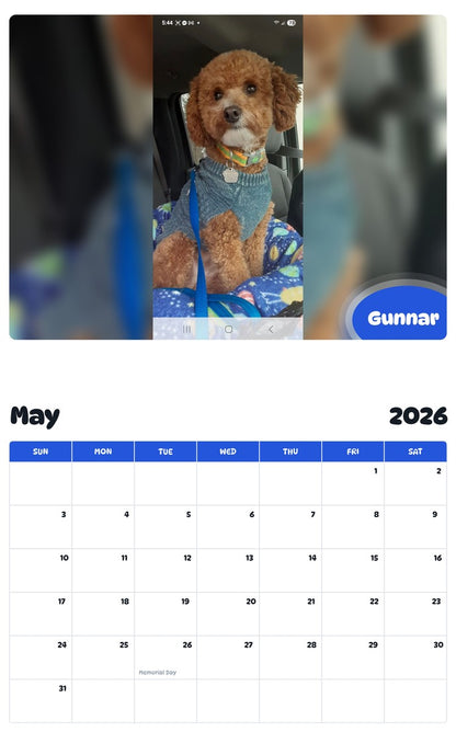 2026 - 2027 Gunnar - Pawidols Pet Calendar