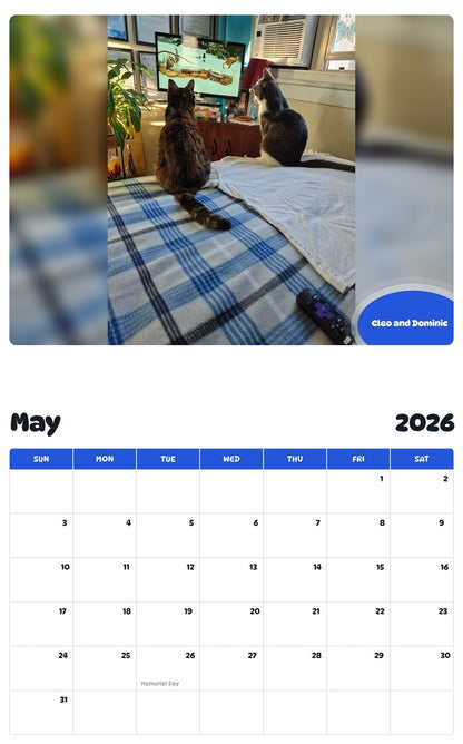 2026 - 2027 Cleo and Dominic - Pawidols Pet Calendar