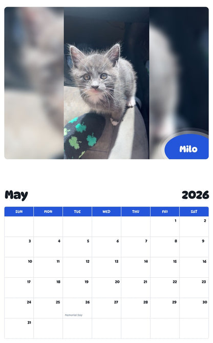 2026 - 2027 Milo - Pawidols Pet Calendar
