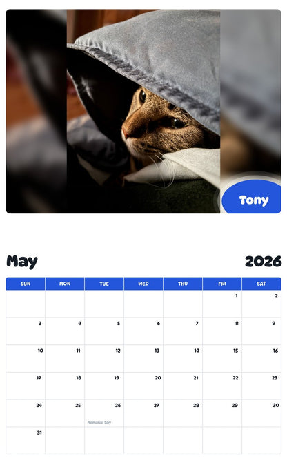 2026 - 2027 Tony - Pawidols Pet Calendar