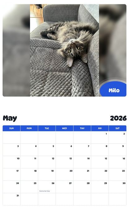 2026 - 2027 Milo - Pawidols Pet Calendar
