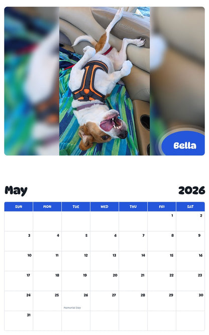 2026 - 2027 Bella - Pawidols Pet Calendar