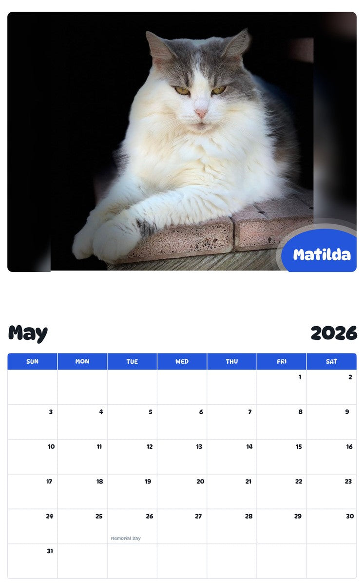 2026 - 2027 Matilda - Pawidols Pet Calendar