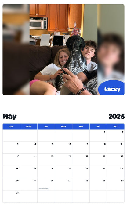 2026 - 2027 Lacey - Pawidols Pet Calendar