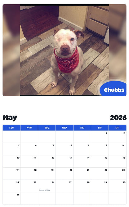 2026 - 2027 Chubbs - Pawidols Pet Calendar