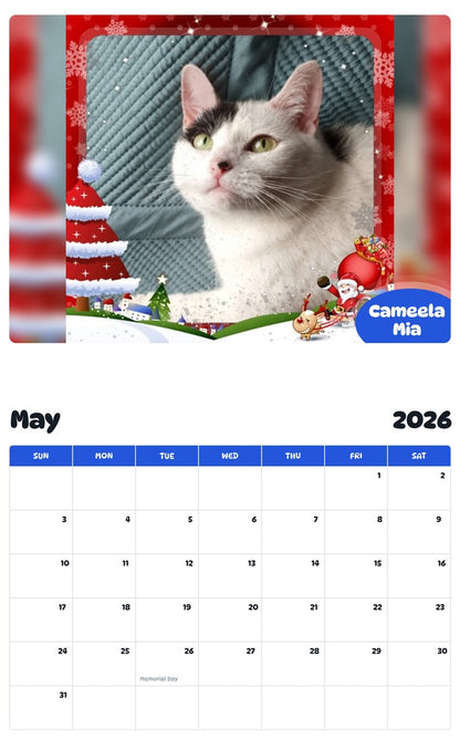 2026 - 2027 Cameela Mia - Pawidols Pet Calendar