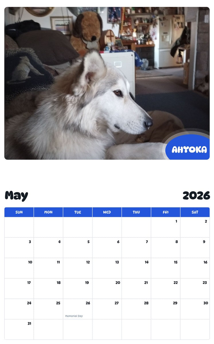 2026 - 2027 AHYOKA - Pawidols Pet Calendar