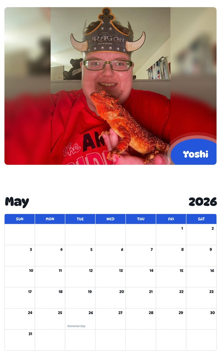 2026 - 2027 Yoshi - Pawidols Pet Calendar