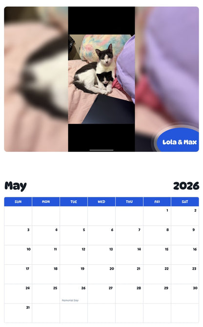 2026 - 2027 Lola & Max - Pawidols Pet Calendar