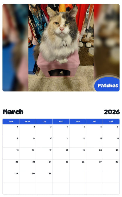 November 2025 - October 2026 Patches - Pawidols Pet Calendar