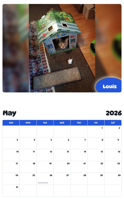 2026 - 2027 Louis - Pawidols Pet Calendar
