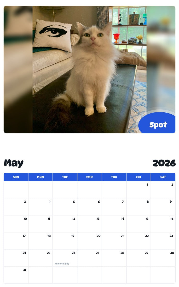 2026 - 2027 Spot - Pawidols Pet Calendar