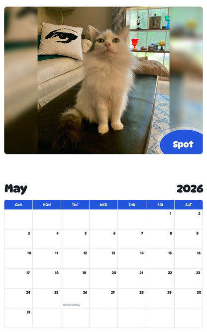 2026 - 2027 Spot - Pawidols Pet Calendar