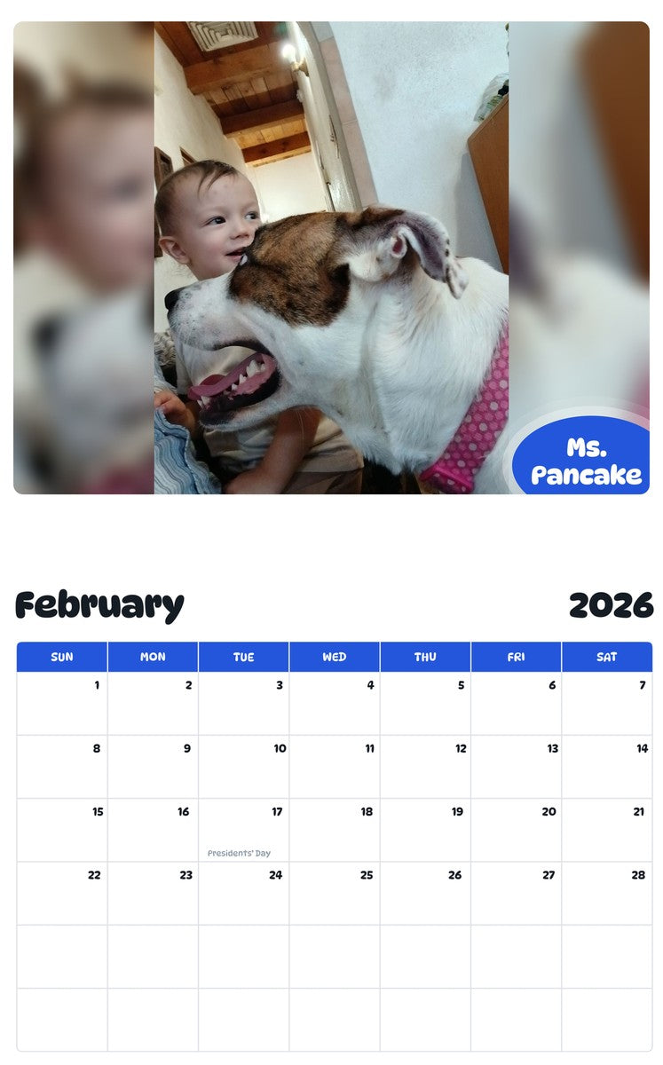 October 2025 - September 2026 Ms. Pancake - Pawidols Pet Calendar