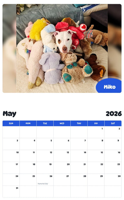 2026 - 2027 Miko - Pawidols Pet Calendar