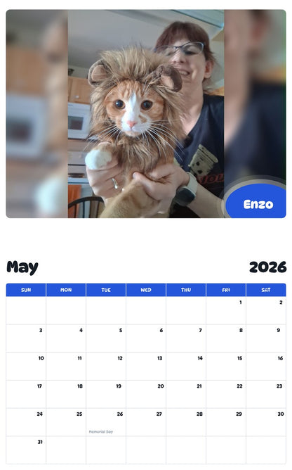 2026 - 2027 Enzo - Pawidols Pet Calendar