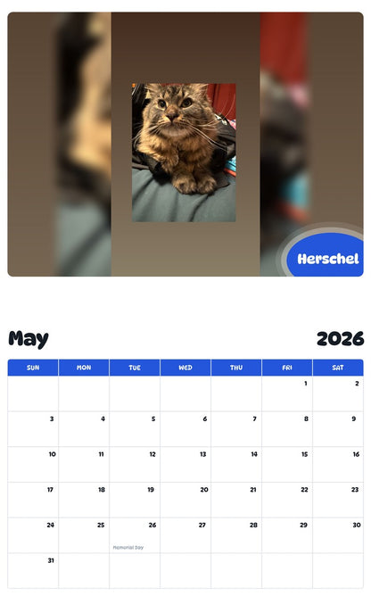 2026 - 2027 Herschel - Pawidols Pet Calendar