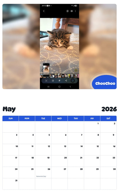 2026 - 2027 ChooChoo - Pawidols Pet Calendar