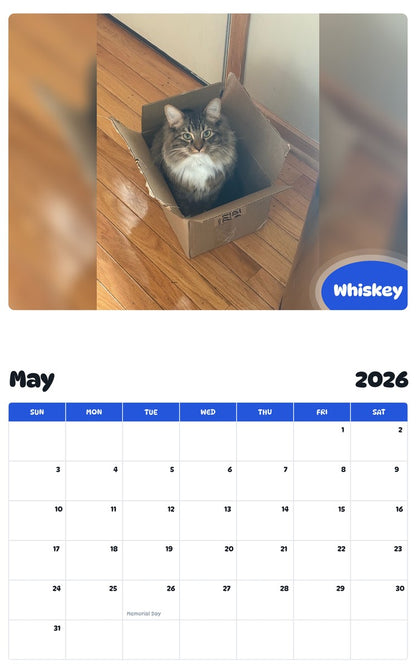 2026 - 2027 Whiskey - Pawidols Pet Calendar