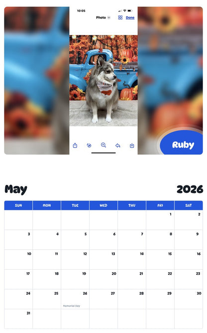 2026 - 2027 Ruby - Pawidols Pet Calendar