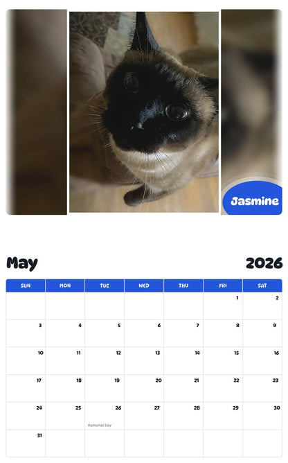 2026 - 2027 Jasmine - Pawidols Pet Calendar