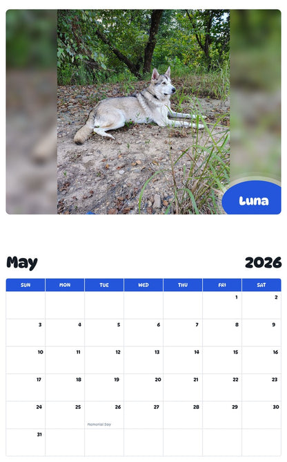 2026 - 2027 Luna - Pawidols Pet Calendar