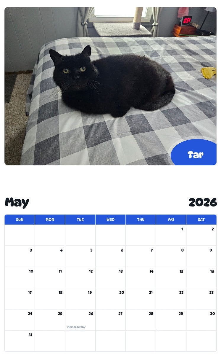 2026 - 2027 Tar - Pawidols Pet Calendar