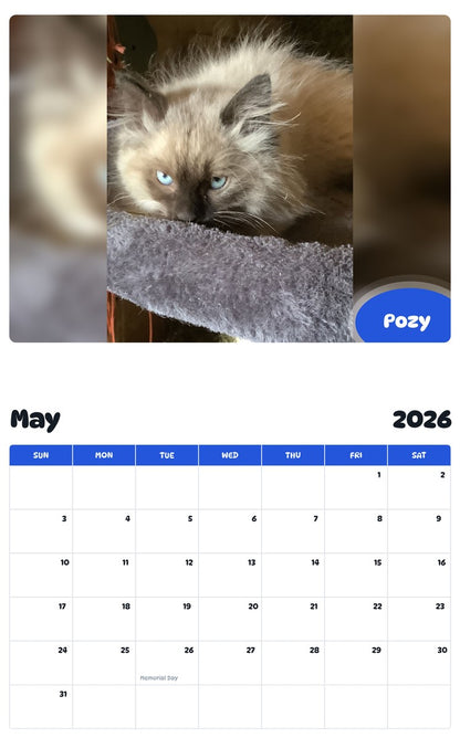 2026 - 2027 Pozy - Pawidols Pet Calendar