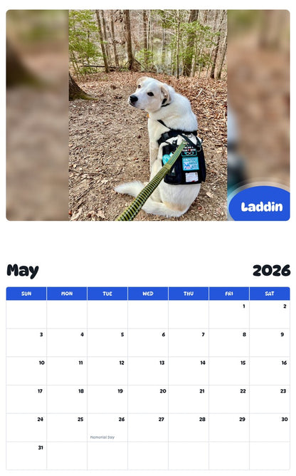 2026 - 2027 Laddin - Pawidols Pet Calendar