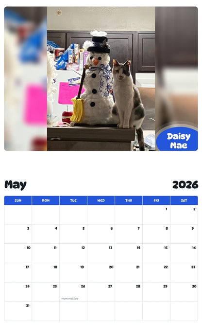 2026 - 2027 Daisy Mae - Pawidols Pet Calendar