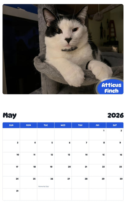 2026 - 2027 Atticus Finch - Pawidols Pet Calendar