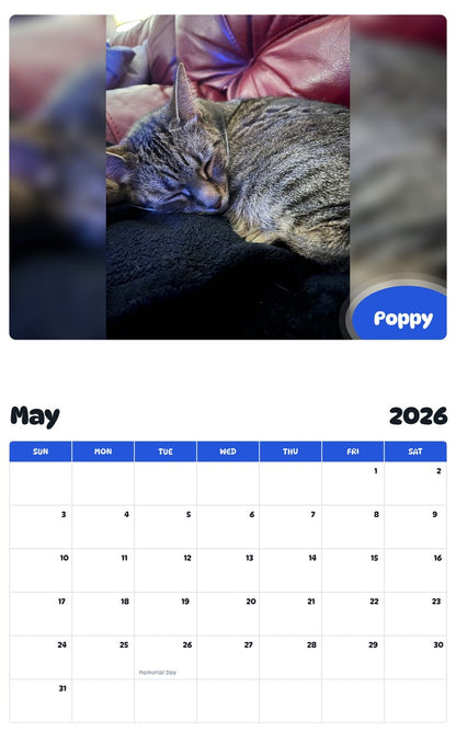 2026 - 2027 Poppy - Pawidols Pet Calendar