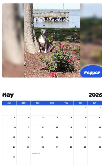 2026 - 2027 Pepper - Pawidols Pet Calendar