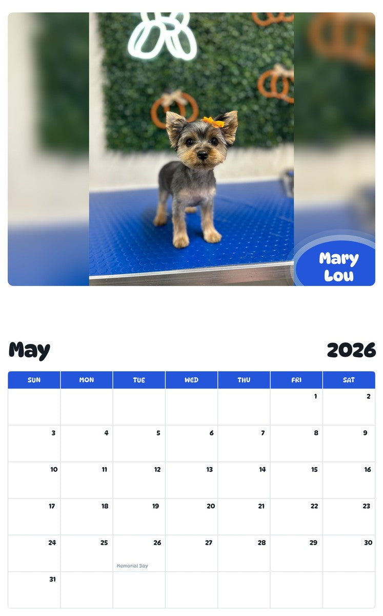 2026 - 2027 Mary Lou - Pawidols Pet Calendar