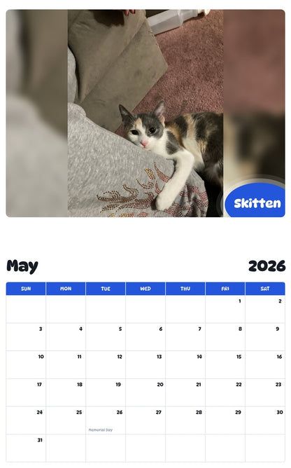 2026 - 2027 Skitten - Pawidols Pet Calendar