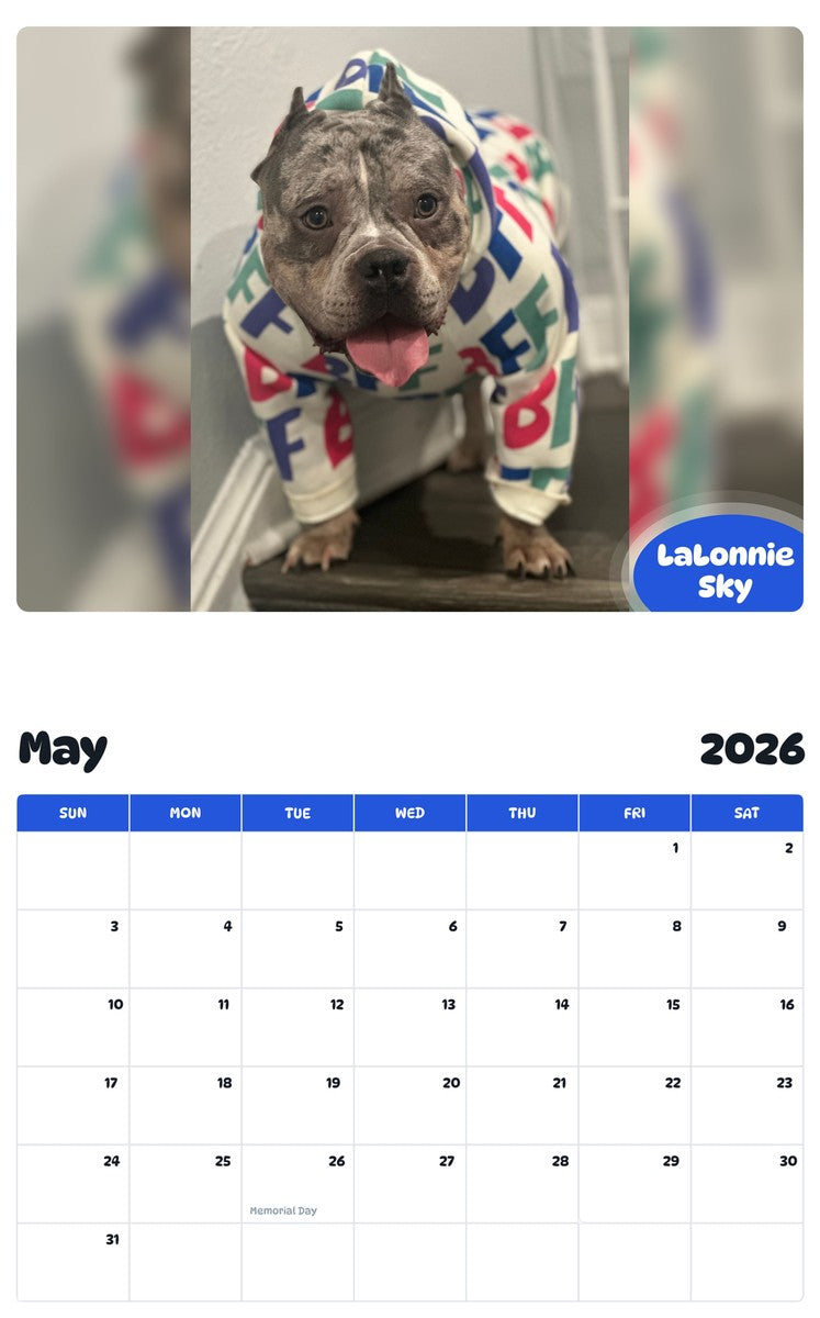 2026 - 2027 LaLonnie Sky - Pawidols Pet Calendar