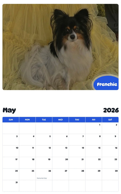 2026 - 2027 Frenchie - Pawidols Pet Calendar