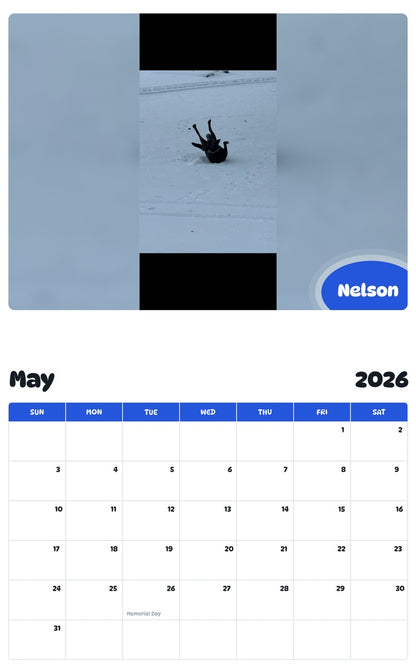 2026 - 2027 Nelson - Pawidols Pet Calendar