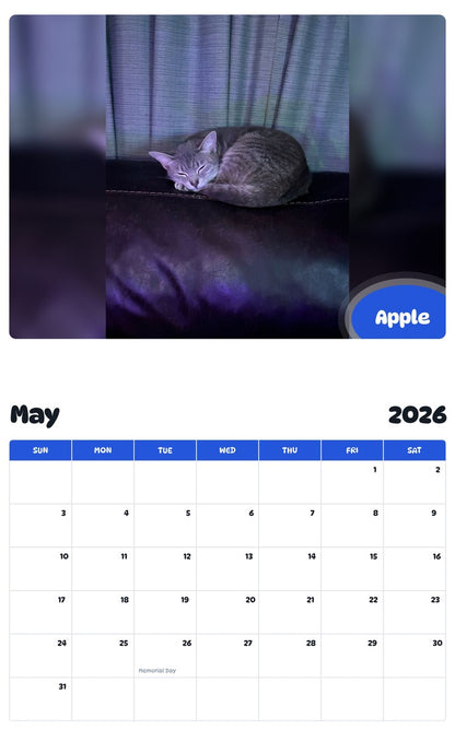 2026 - 2027 Apple - Pawidols Pet Calendar